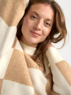 Tröjor & Cardigans>Lindex Stickad Troja Light Beige Melange