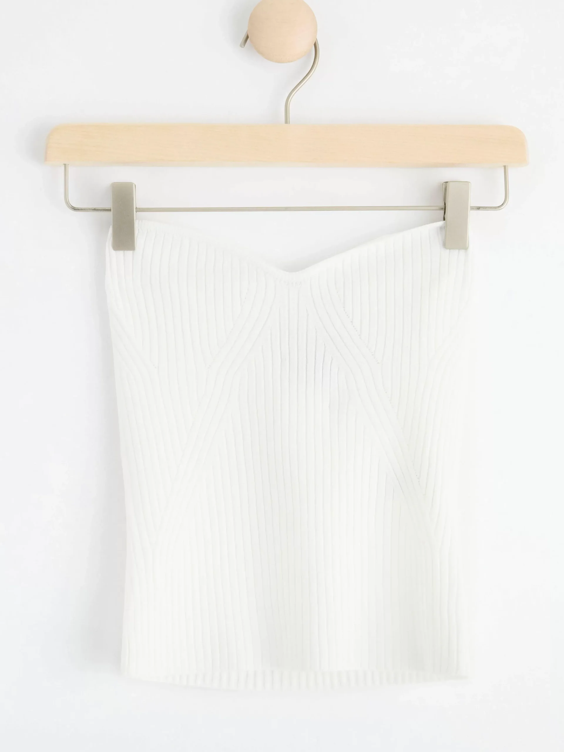 Toppar & T-Shirts>Lindex Stickad Tubtopp White