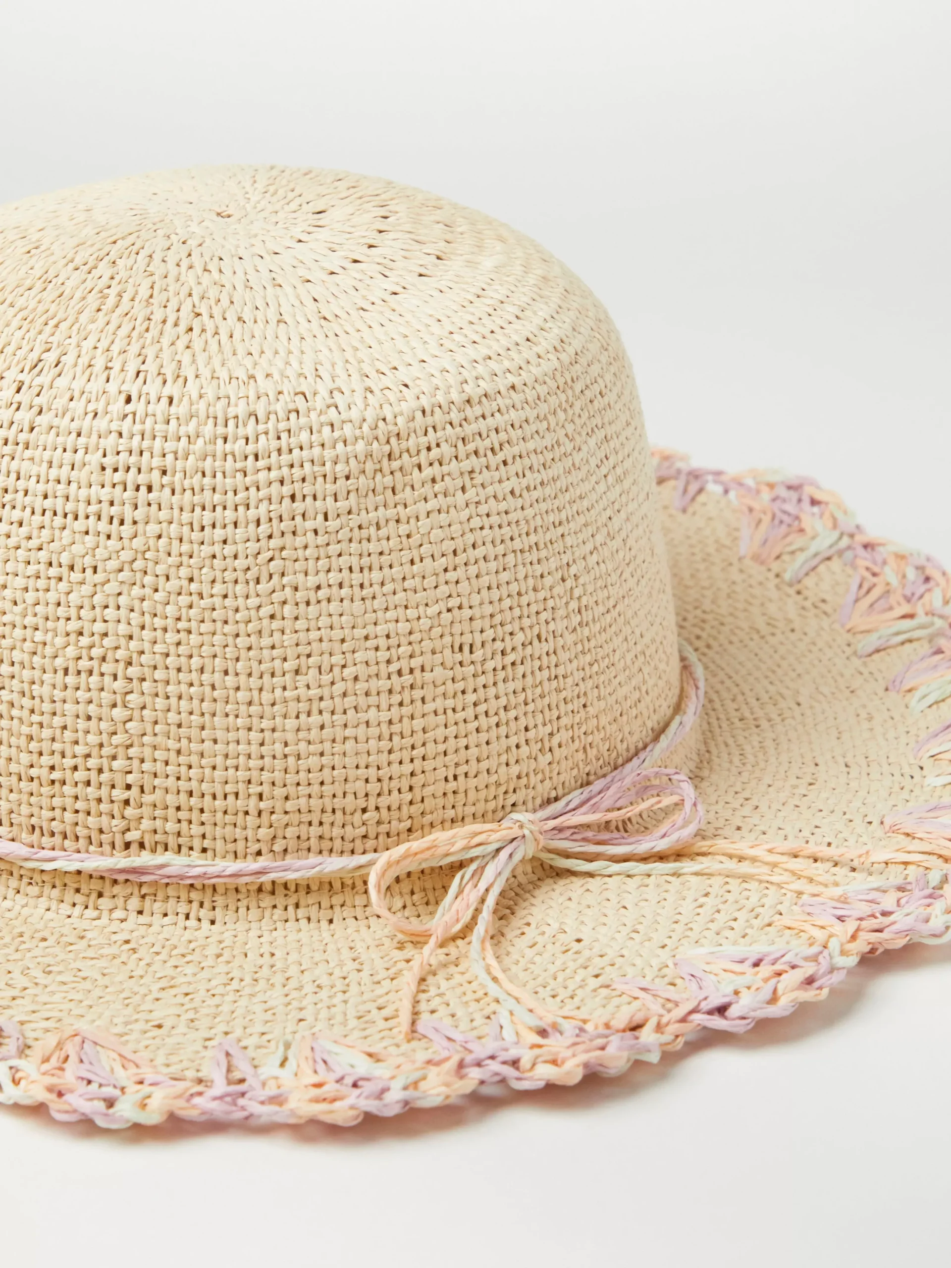 Accessoarer>Lindex Strahatt Med Fargglad Kant Straw