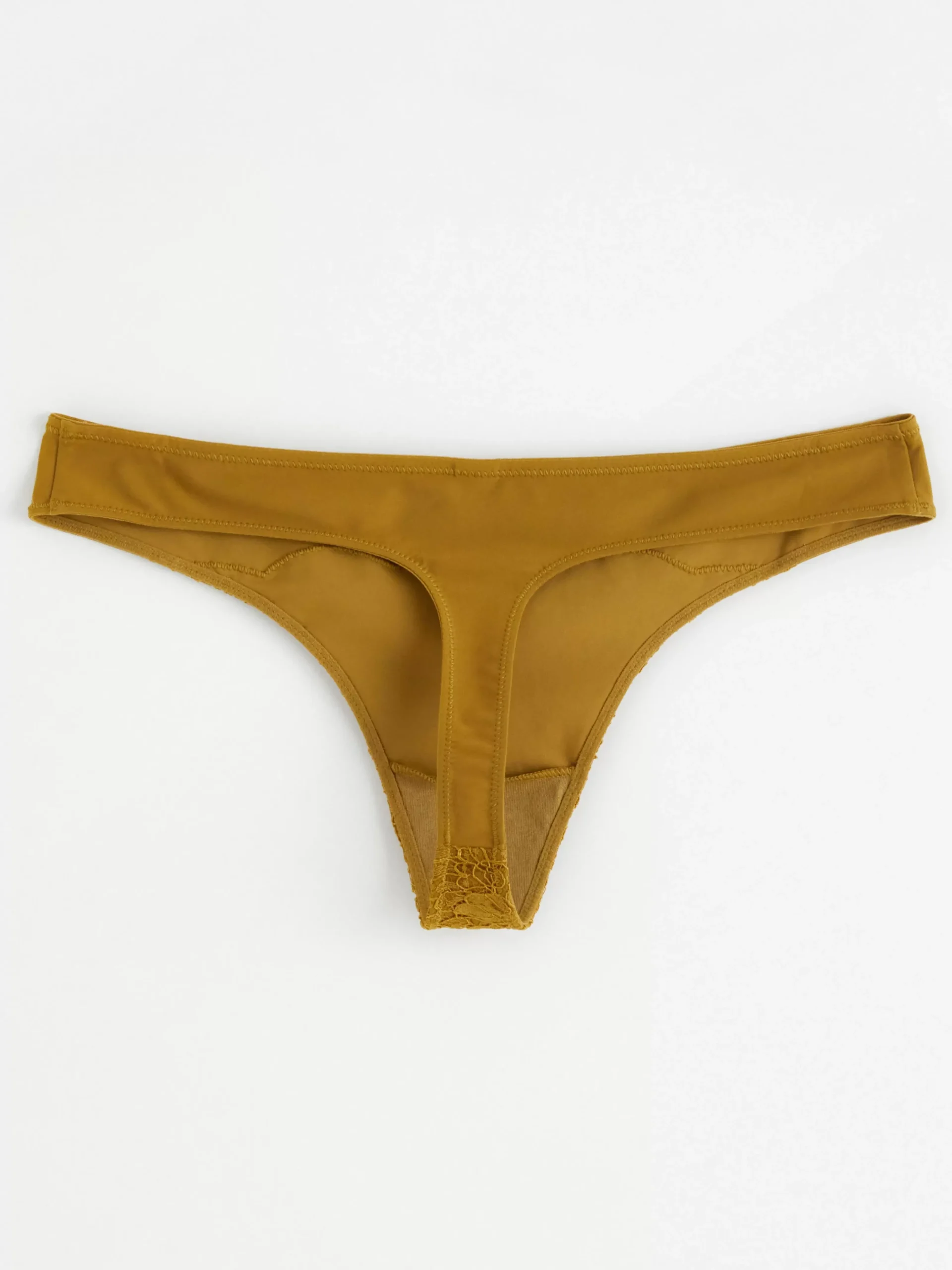 Trosor>Lindex Stringtrosa Low Dark Dusty Yellow