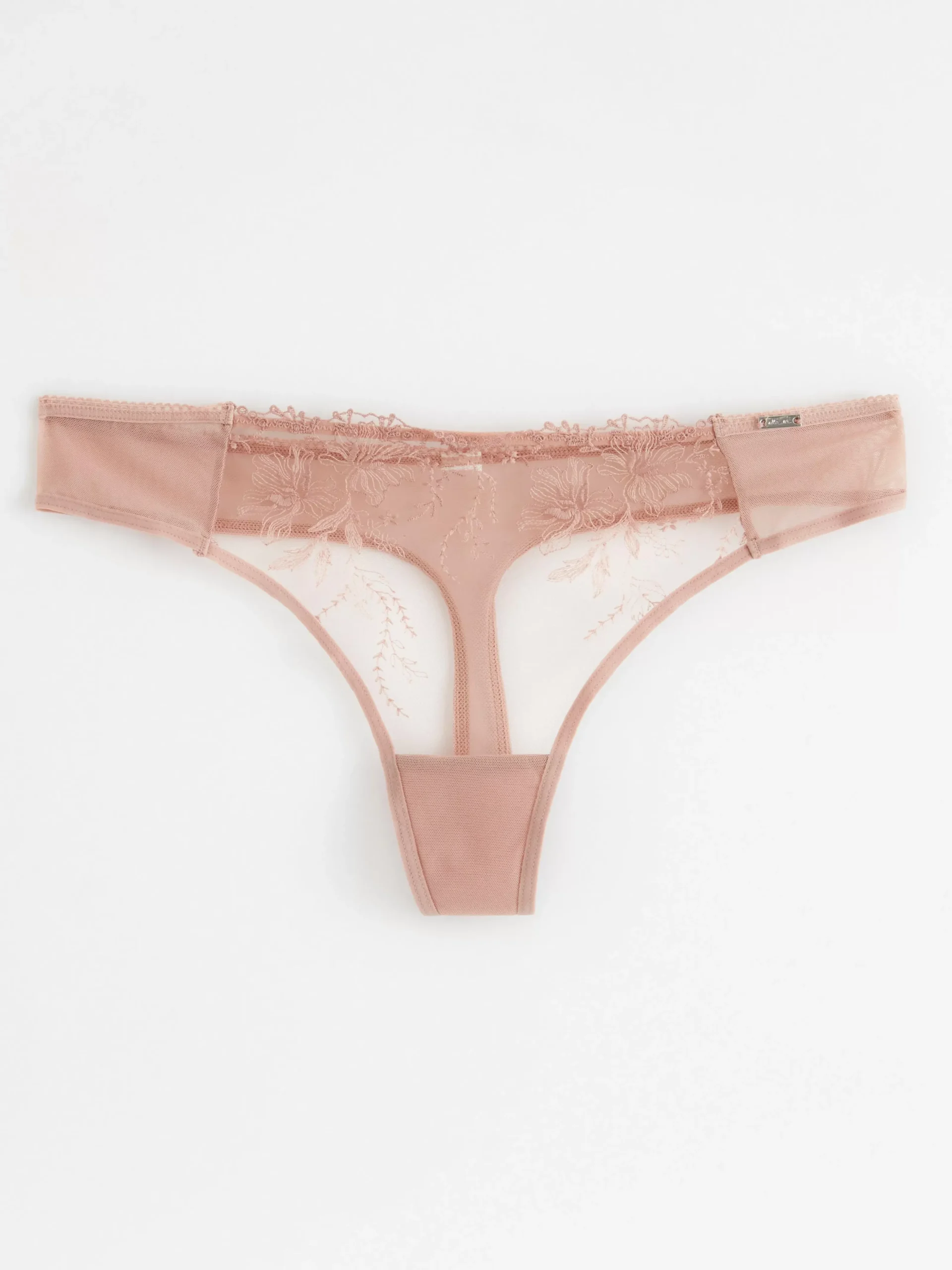 Trosor>Lindex Stringtrosa Low Med Spets Light Dusty Pink