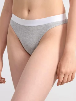 Trosor>Lindex Stringtrosa Low Waist Light Grey Melange