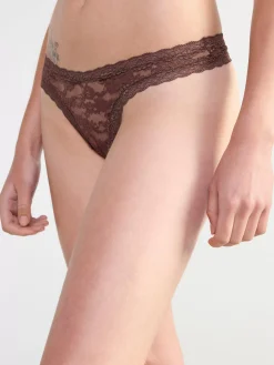 Trosor>Lindex Stringtrosa Low Waist Dark Dusty Brown