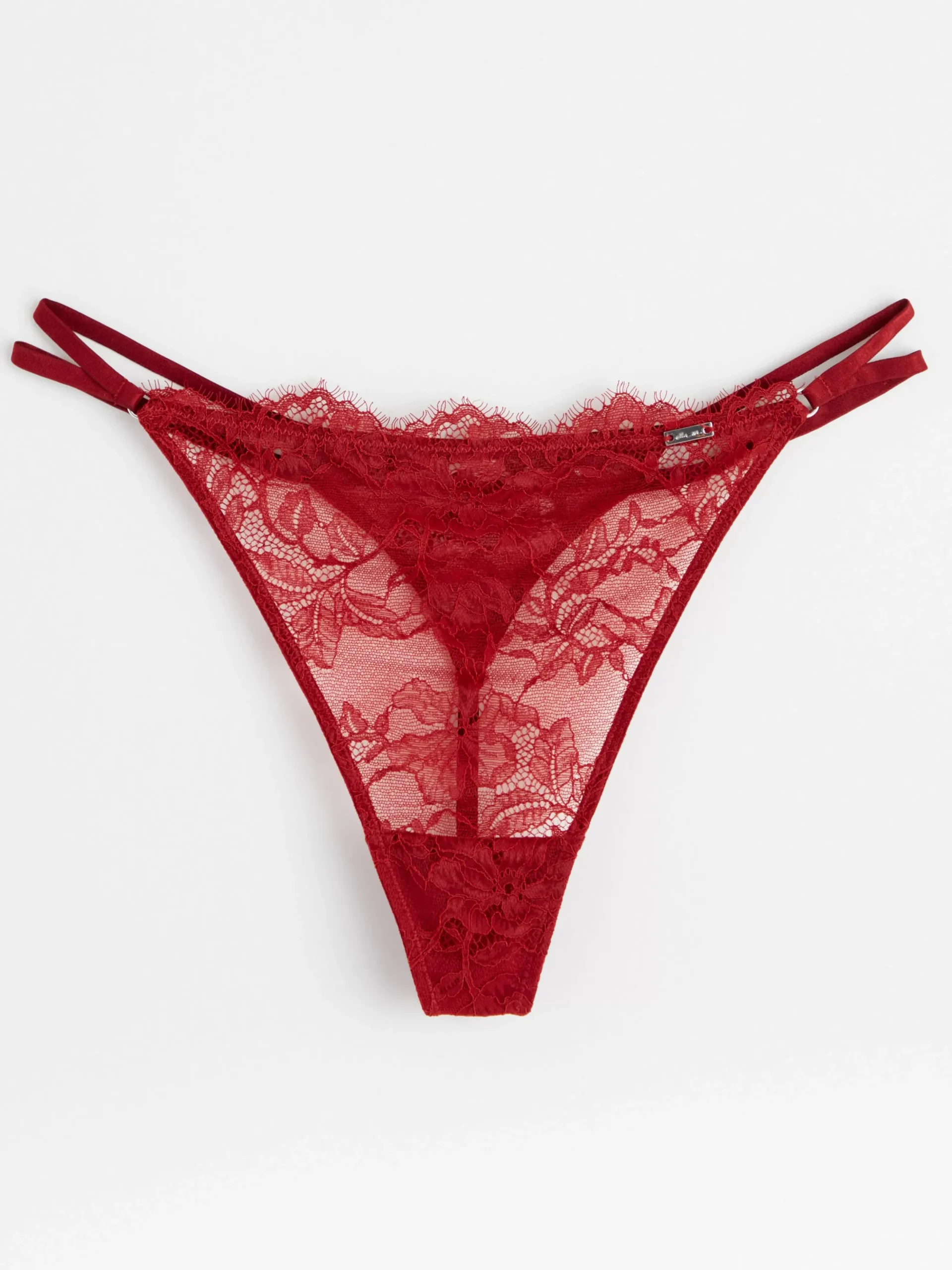 Trosor>Lindex Stringtrosa Low Waist Med Spets Dark Dusty Red