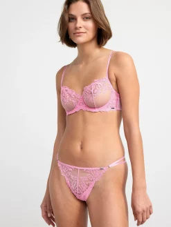 Trosor>Lindex Stringtrosa Low Waist Med Spets Light Pink