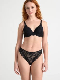 Trosor>Lindex Stringtrosa Regular Waist Med Spets Black