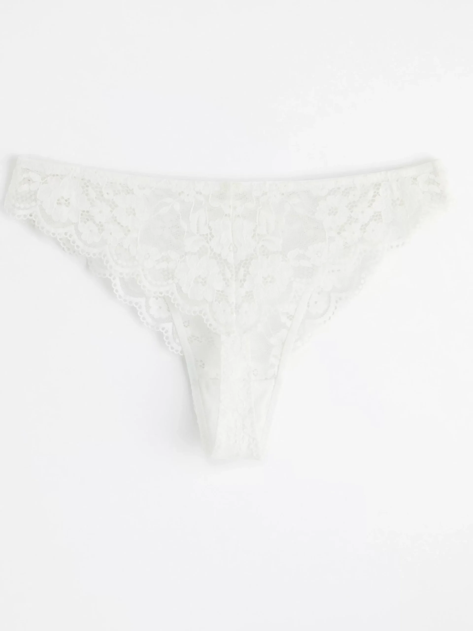 Trosor>Lindex Stringtrosa Regular Waist Med Spets White