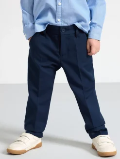 Byxor & Leggings>Lindex Sture Byxa Med Rakt Ben Och Normalhog Midja Navy