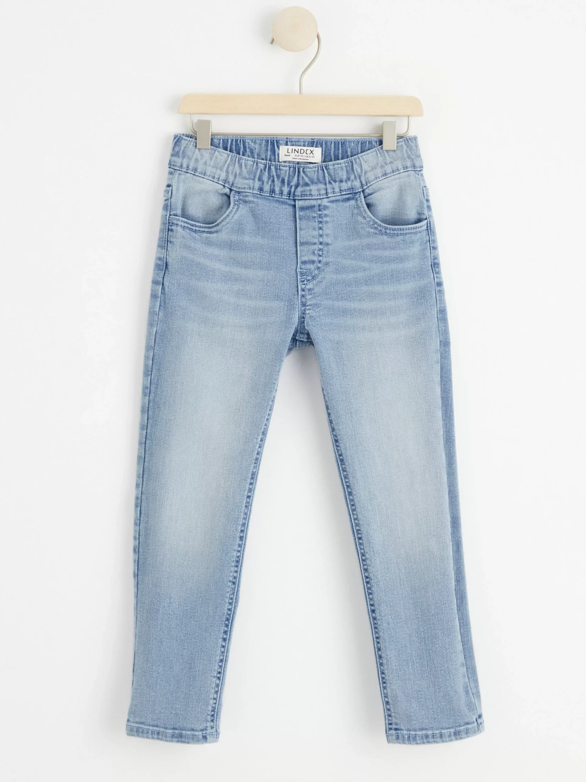 Jeans>Lindex Sture Jeans Med Rakt Ben Och Normalhog Pull-Up-Midja Light Denim