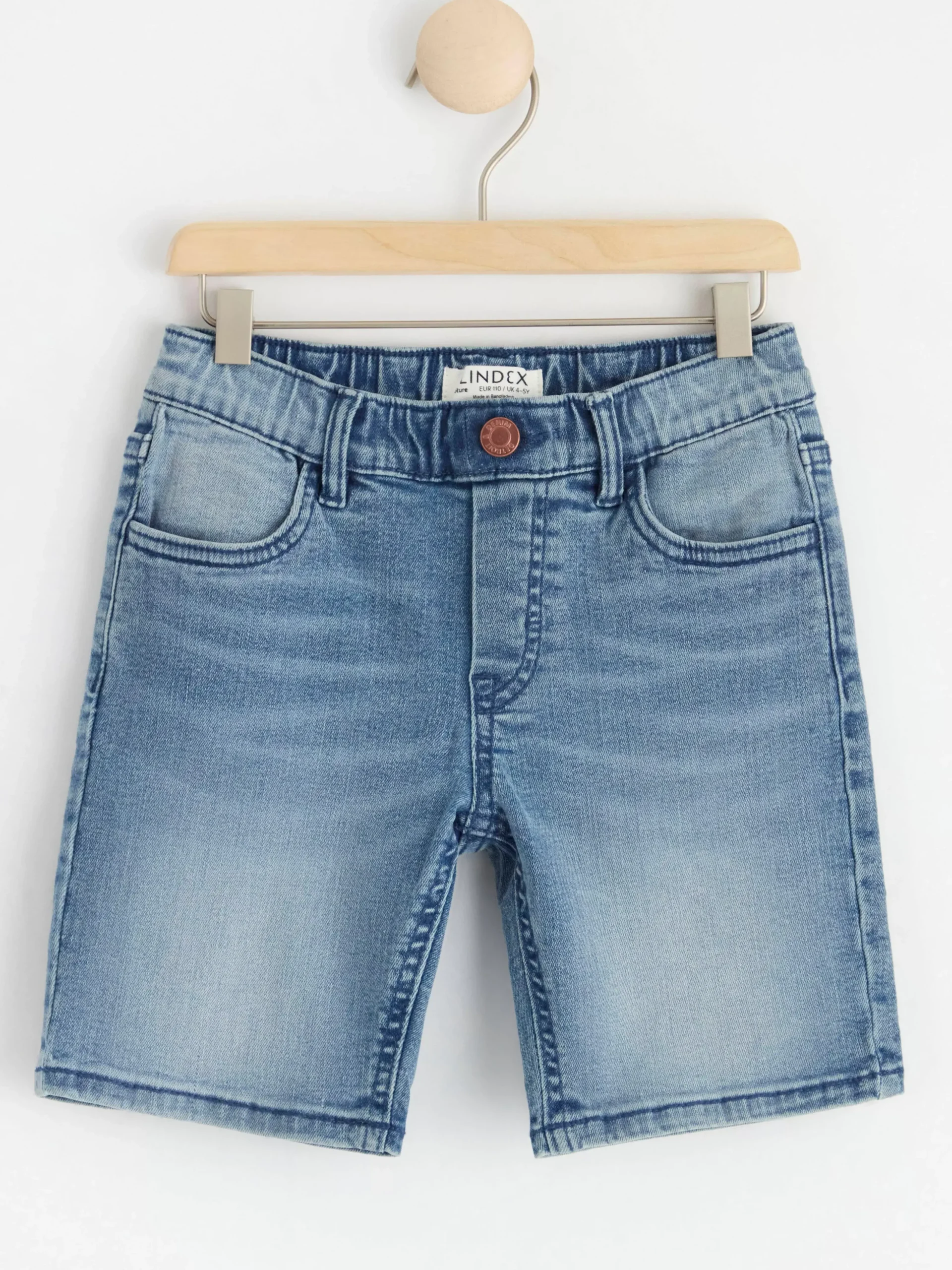 Byxor & Leggings>Lindex Sture Pull-Up-Shorts Imed Normalhog Midja Och Rakt Ben Denim