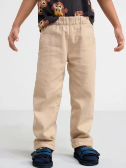 Byxor & Leggings>Lindex Sven Twillbyxa Med Rakt Ben Och Normalhog Midja Beige