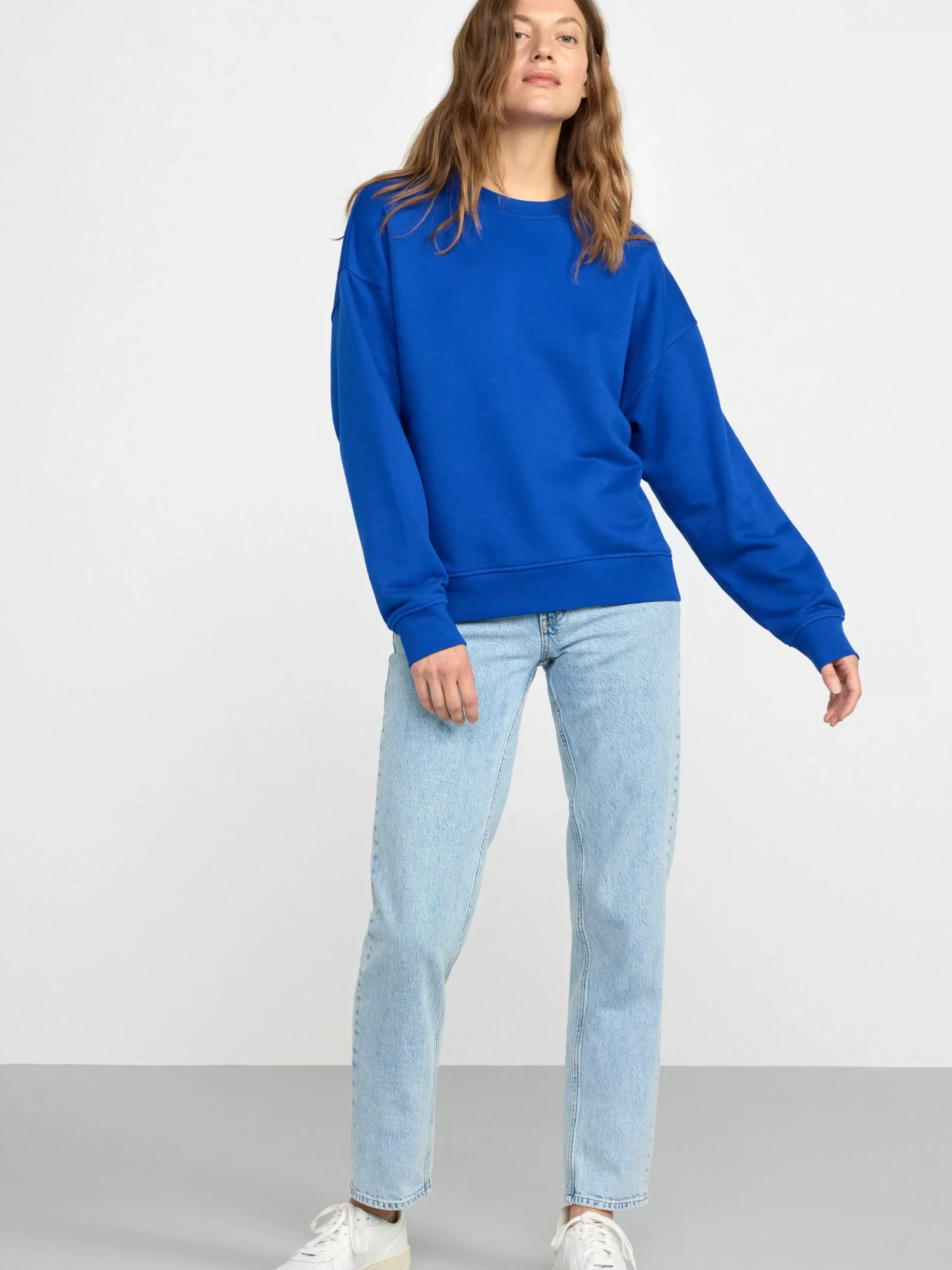 Toppar & T-Shirts>Lindex Sweatshirt I Oversize-Modell Blue