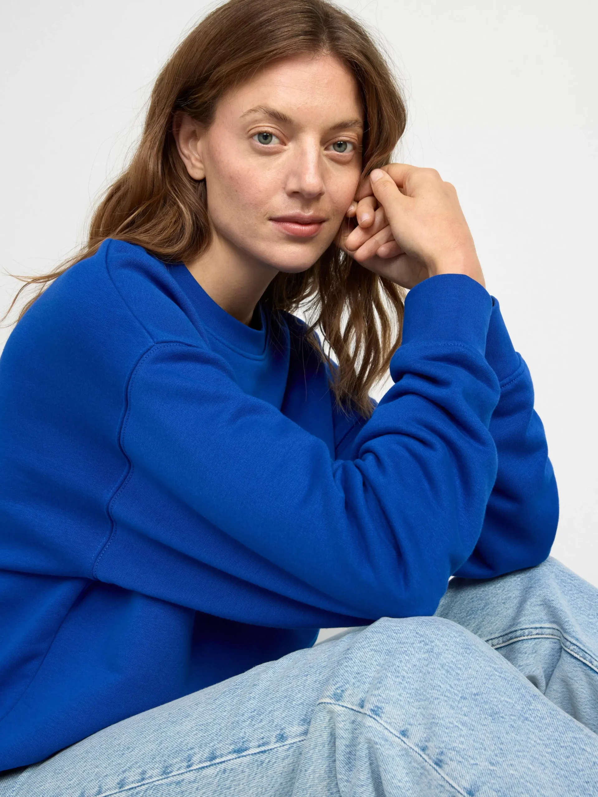 Toppar & T-Shirts>Lindex Sweatshirt I Oversize-Modell Blue