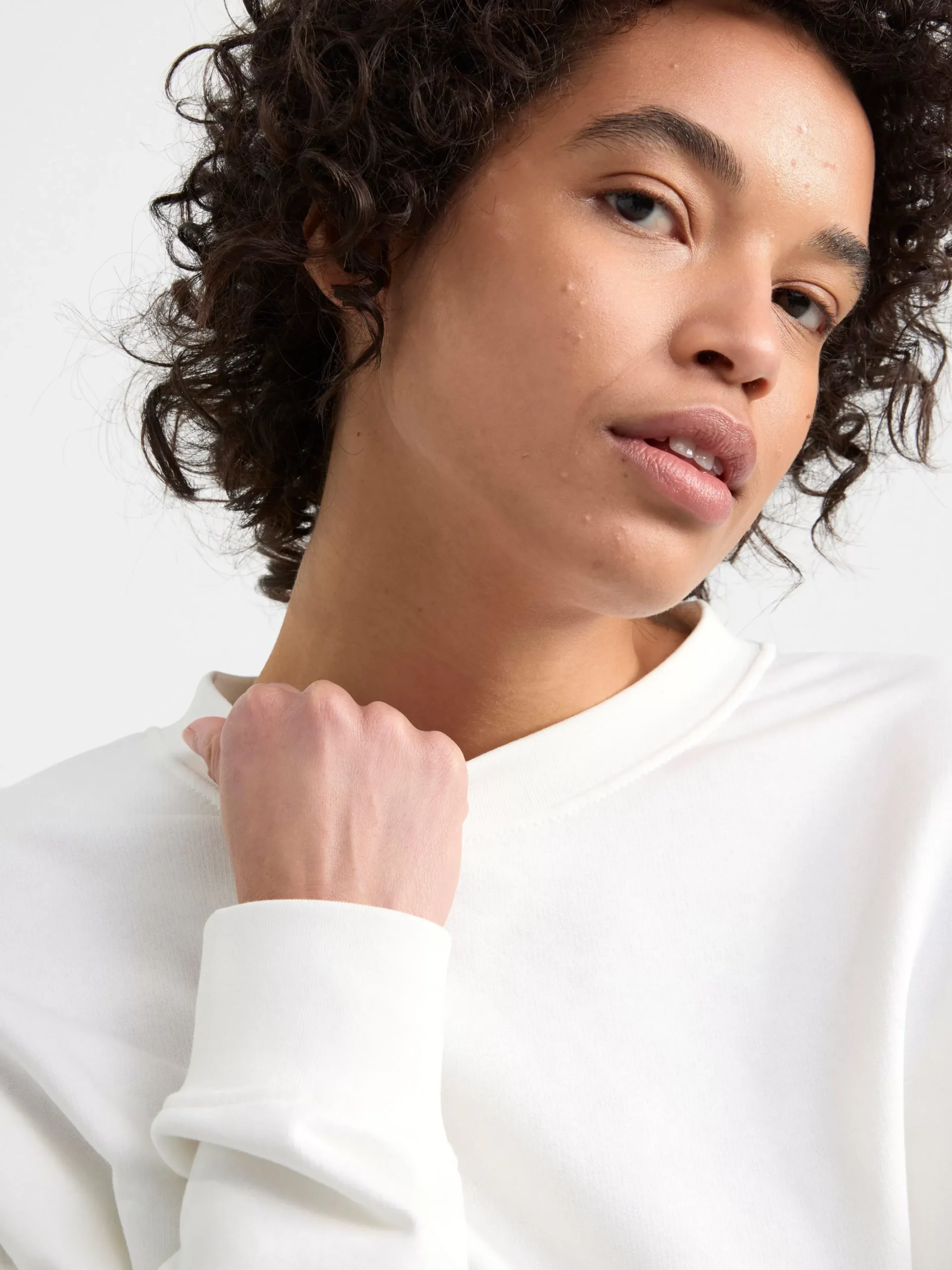 Toppar & T-Shirts>Lindex Sweatshirt I Oversize-Modell Off White