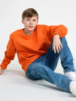 Tröjor & Cardigans>Lindex Sweatshirt Med Borstad Insida Orange