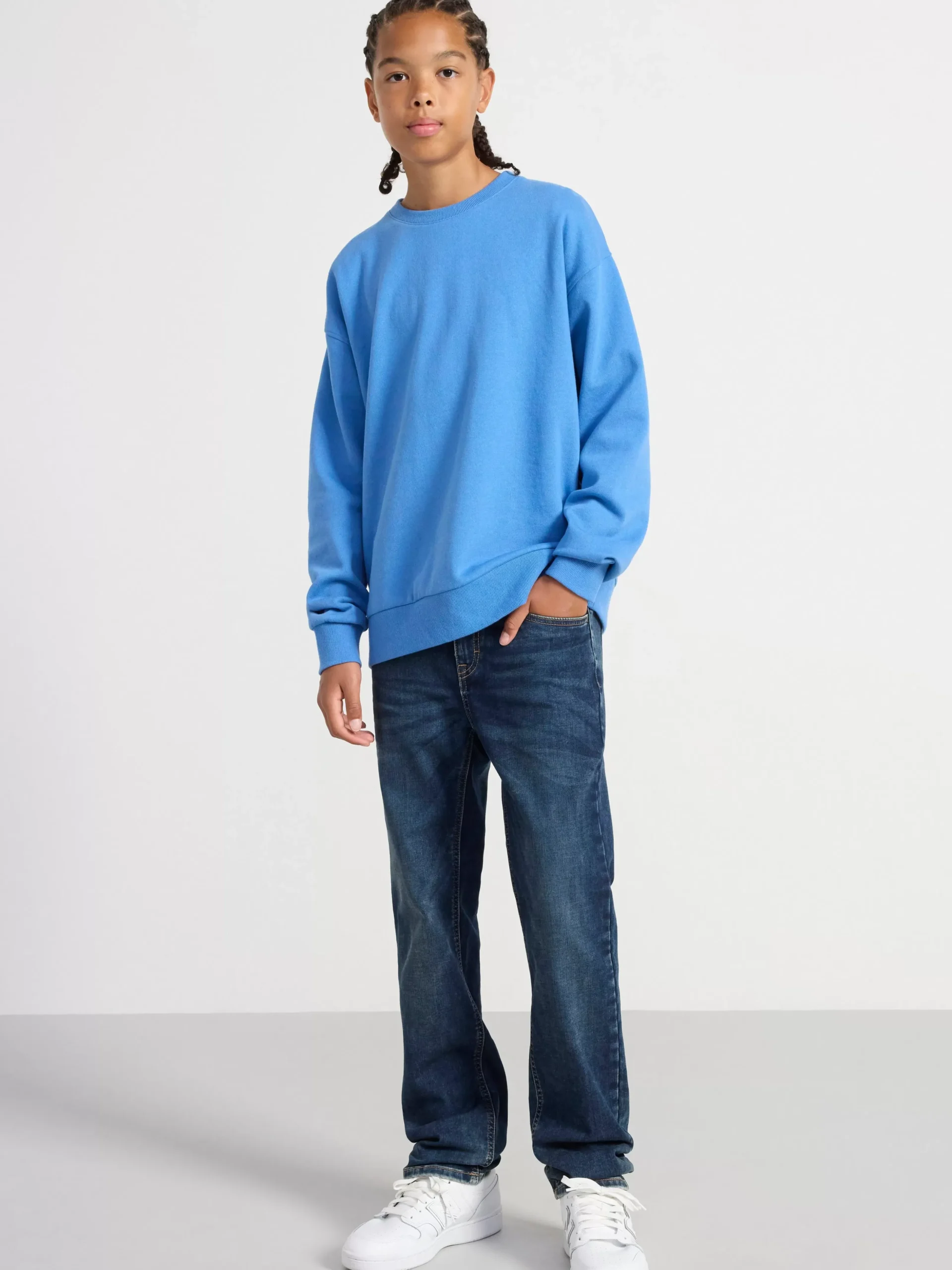 Tröjor & Cardigans>Lindex Sweatshirt Med Borstad Insida Blue