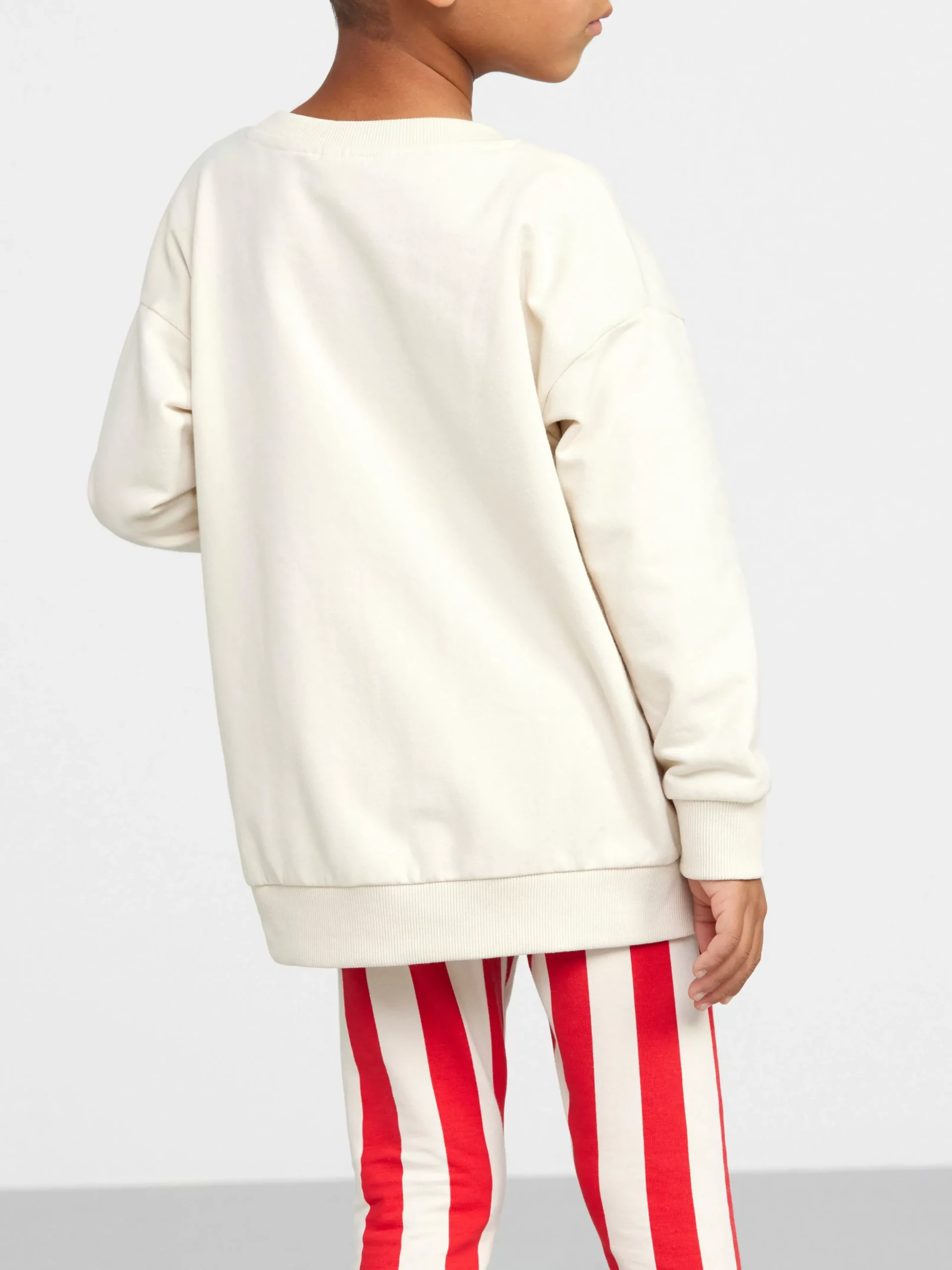 Tröjor & Cardigans>Lindex Sweatshirt Med Borstad Insida Och Hjarta Light Beige
