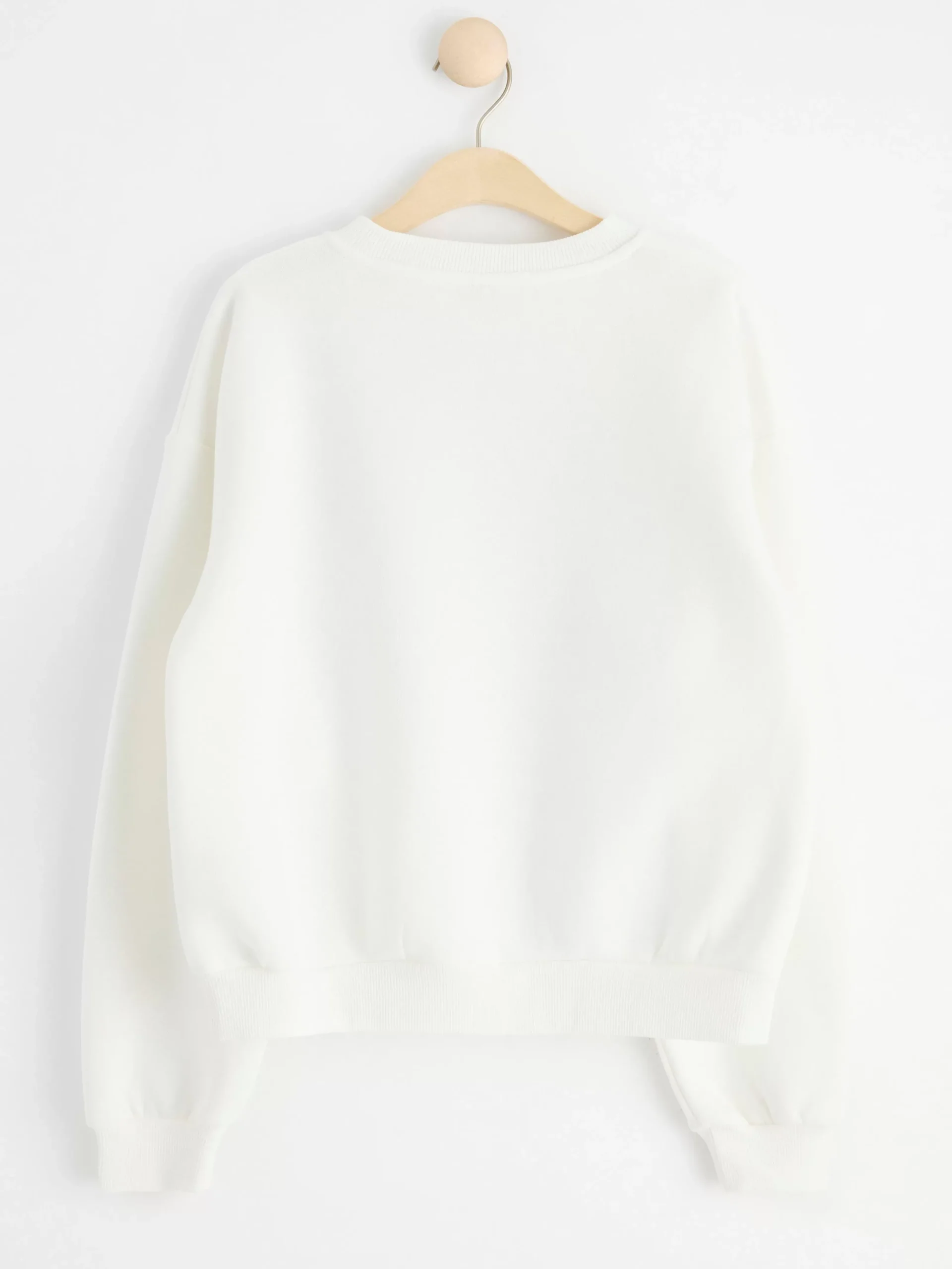 Tröjor & Cardigans>Lindex Sweatshirt Med Borstad Insida Light Dusty White