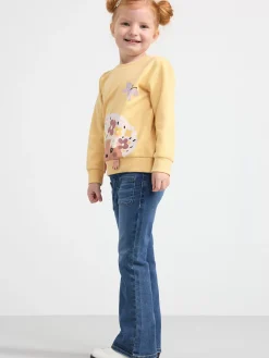 Tröjor & Cardigans>Lindex Sweatshirt Med Igelkott Och Borstad Insida Light Dusty Yellow