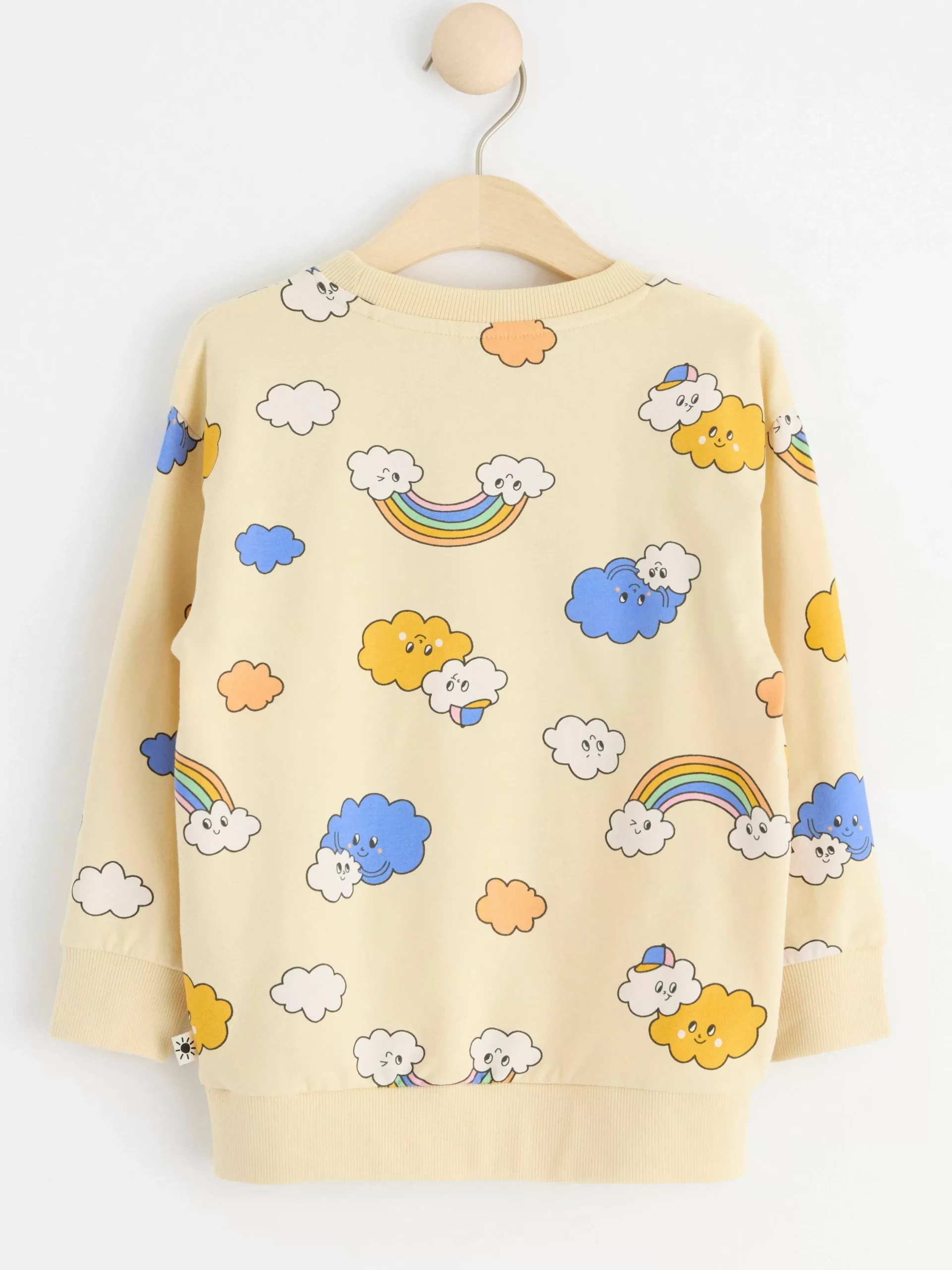 Tröjor & Cardigans>Lindex Sweatshirt Med Regnbagar Och Moln Light Yellow