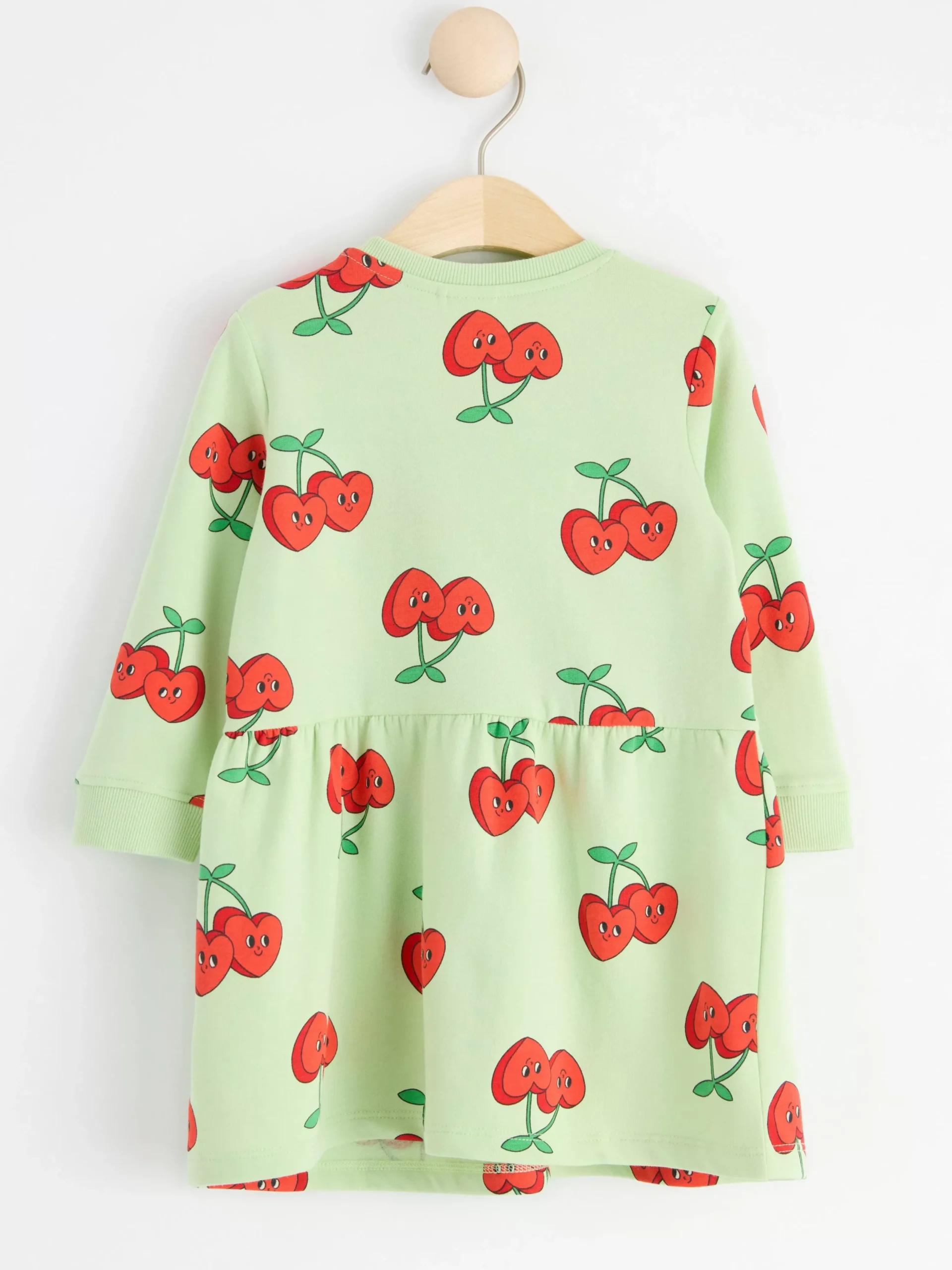 Klänningar>Lindex Sweatshirtklanning Med Korsbarshjartan Light Green