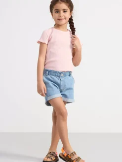 Byxor & Leggings>Lindex Tilde Shorts Med Hog Midja Och Avsmalnade Ben Denim