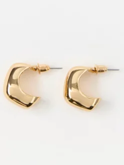 Accessoarer>Lindex Tjocka, Oregelbundet Formade Creolorhangen Gold