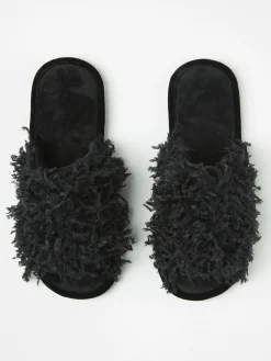 Nattplagg>Lindex Tofflor Med Fuskfjadrar Black
