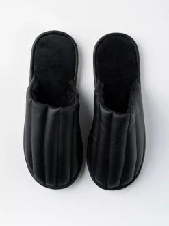 Nattplagg>Lindex Tofflor Med Vadderad Laderimitation Black