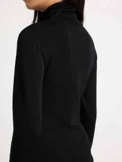 Ullunderställ>Lindex Topp Med Polokrage I Merinoull Black