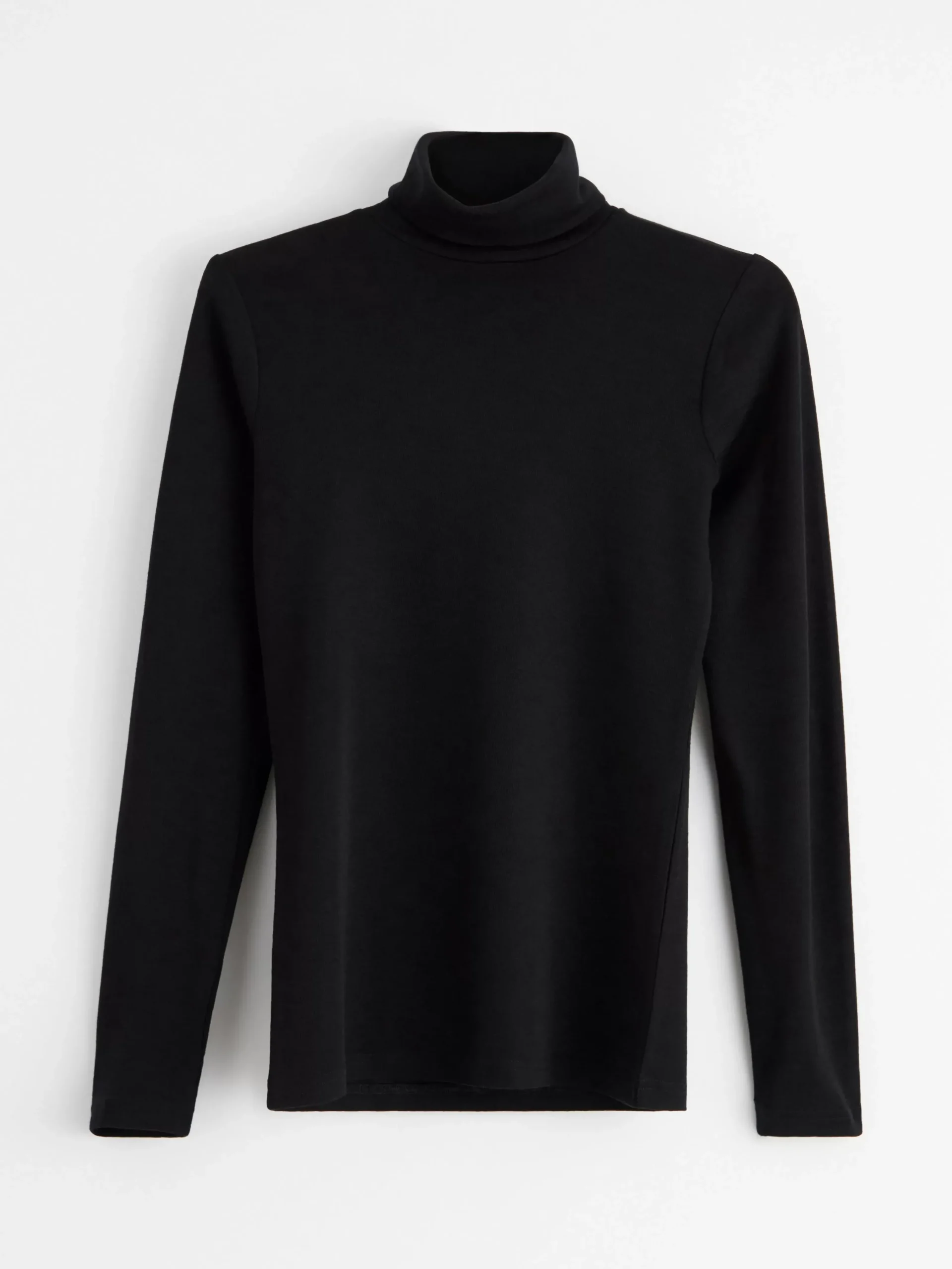 Ullunderställ>Lindex Topp Med Polokrage I Merinoull Black