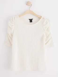 Toppar & T-Shirts>Lindex Topp Med Puffarm Off White