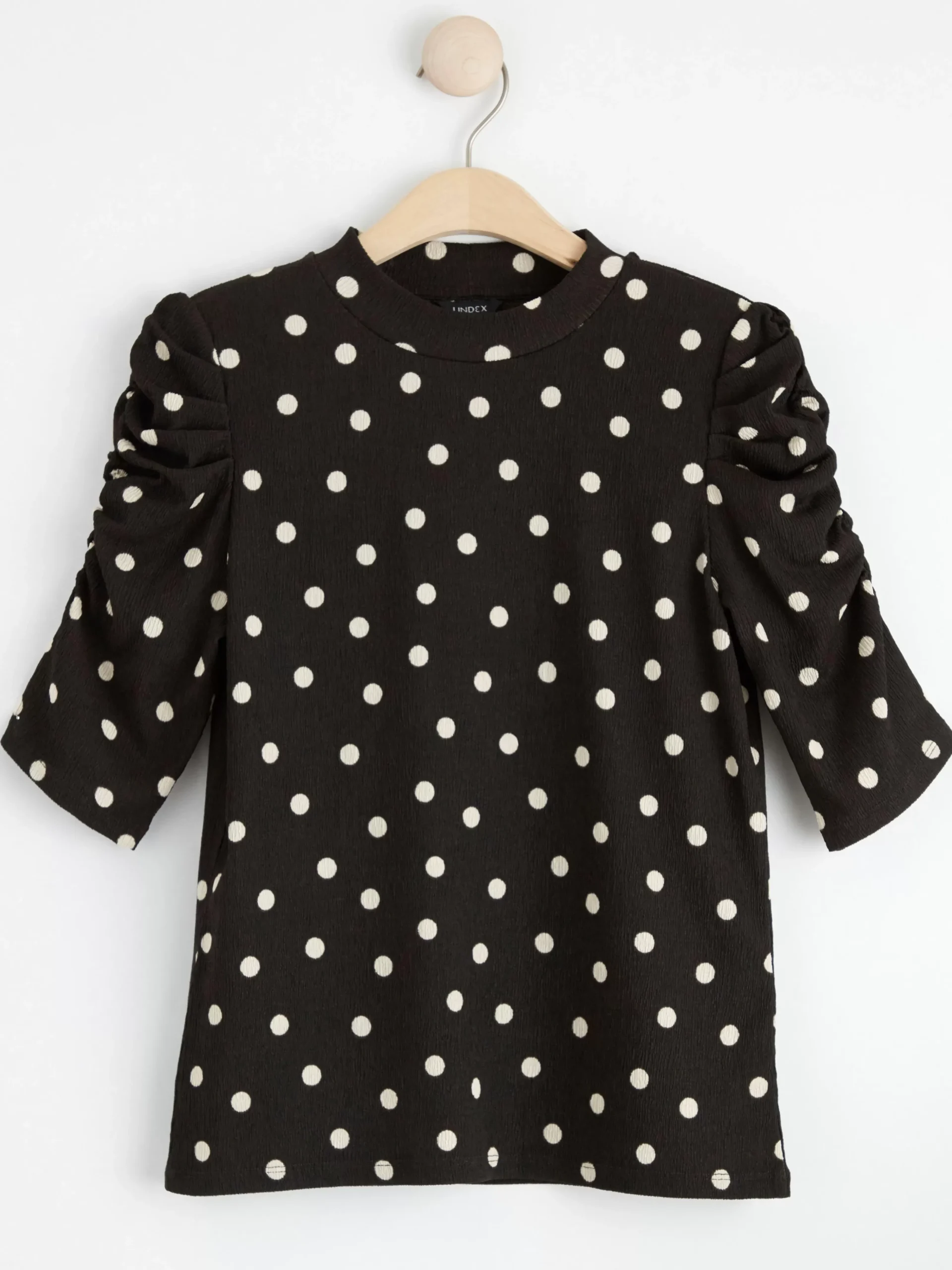Toppar & T-Shirts>Lindex Topp Med Puffarm Och Struktur Dark Brown