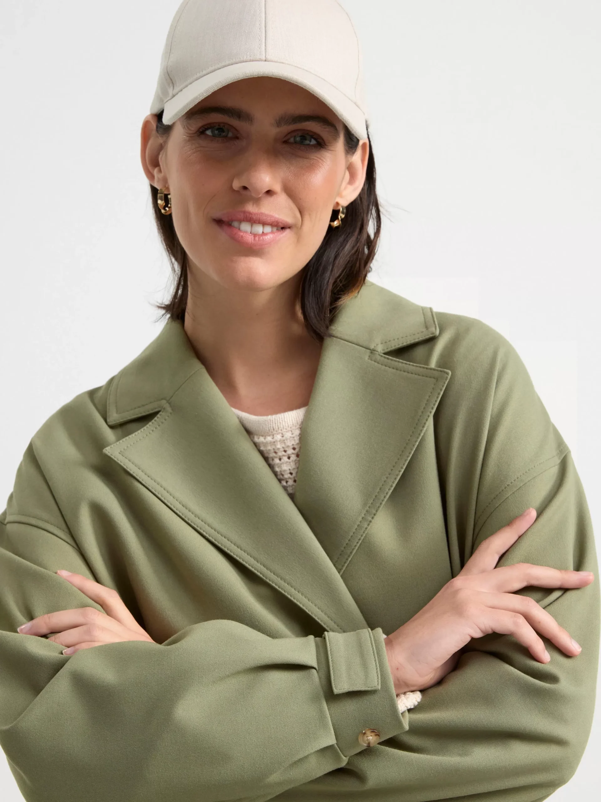 Ytterkläder>Lindex Trenchcoat Med Dubbelknappning Dark Khaki