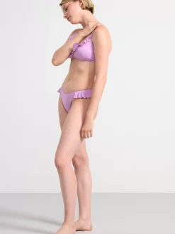 Badkläder>Lindex Triangel-Bikinioverdel Med Volang Light Lilac