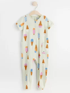 Jumpsuits & Onesies>Lindex Trikajumpsuit Med Glassar Light Dusty Green