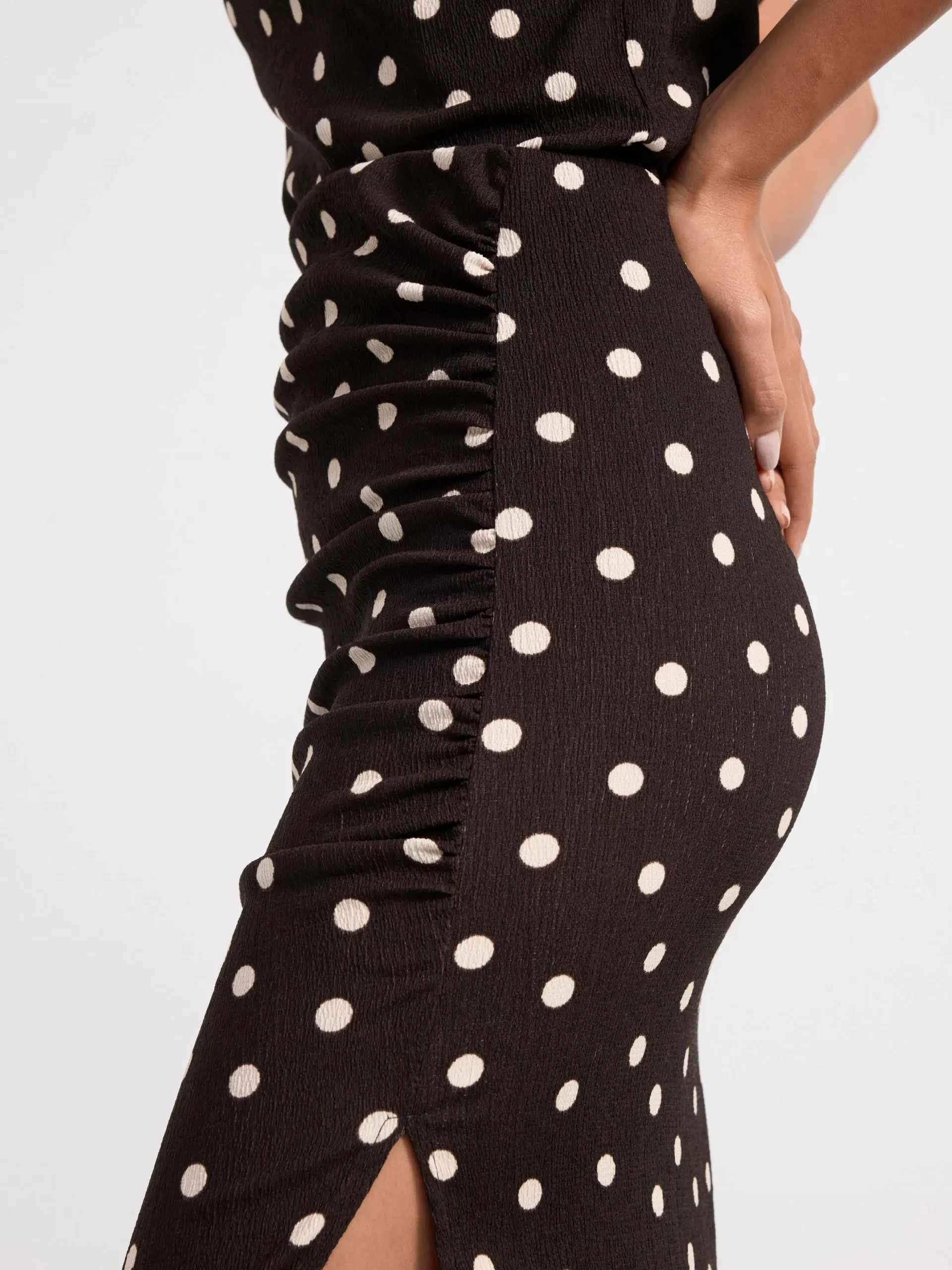 Kjolar>Lindex Trikakjol Med Struktur Dark Brown