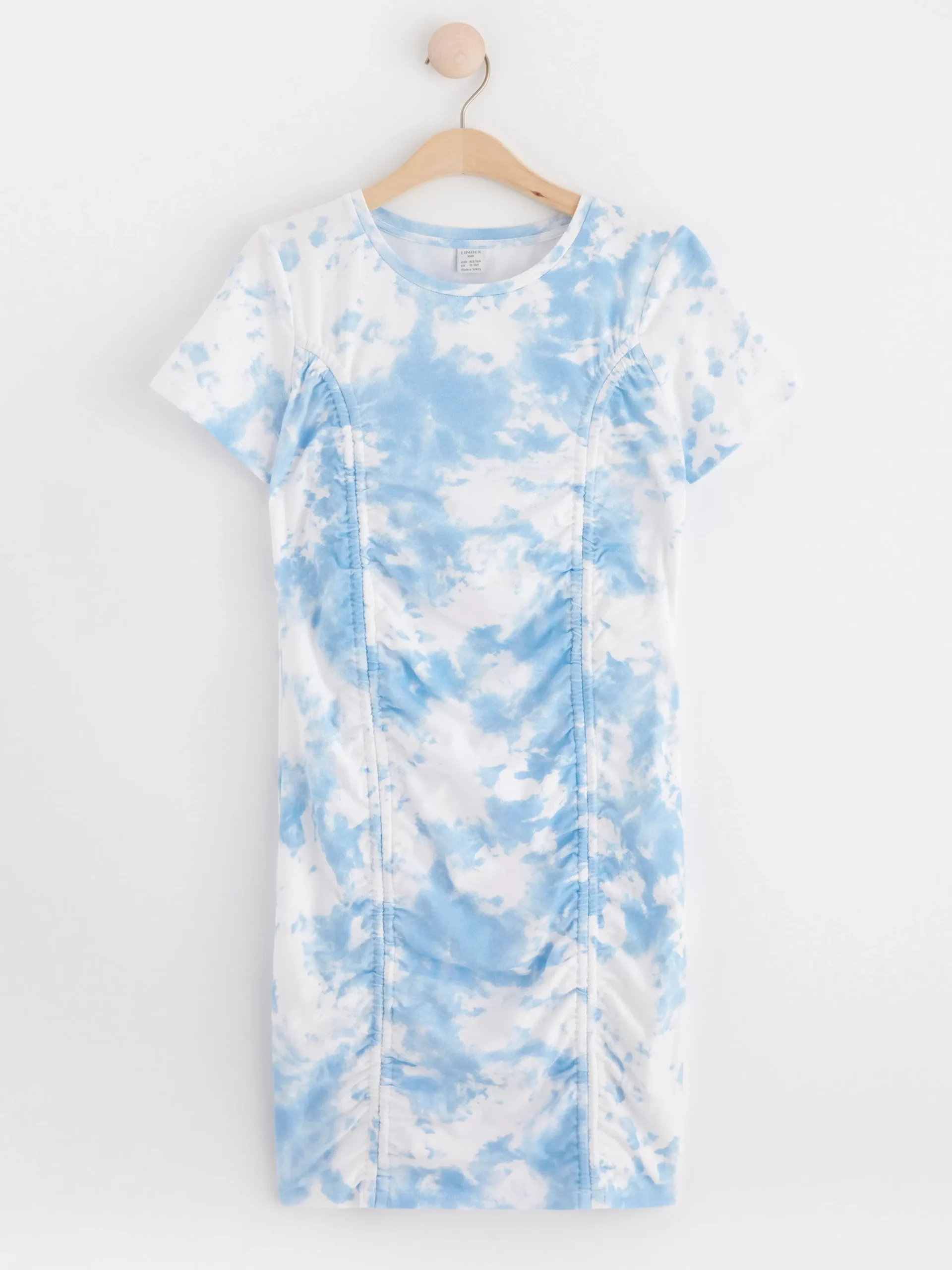 Klänningar>Lindex Trikaklanning Med Rynkade Sommar Light Dusty Blue