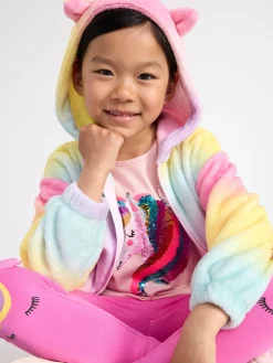Tröjor & Cardigans>Lindex Troja Med Enhorningshuva Och Dragkedja Pink