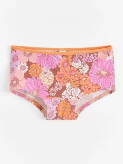 Underkläder>Lindex Trosa Med Blommor Dark Dusty Pink