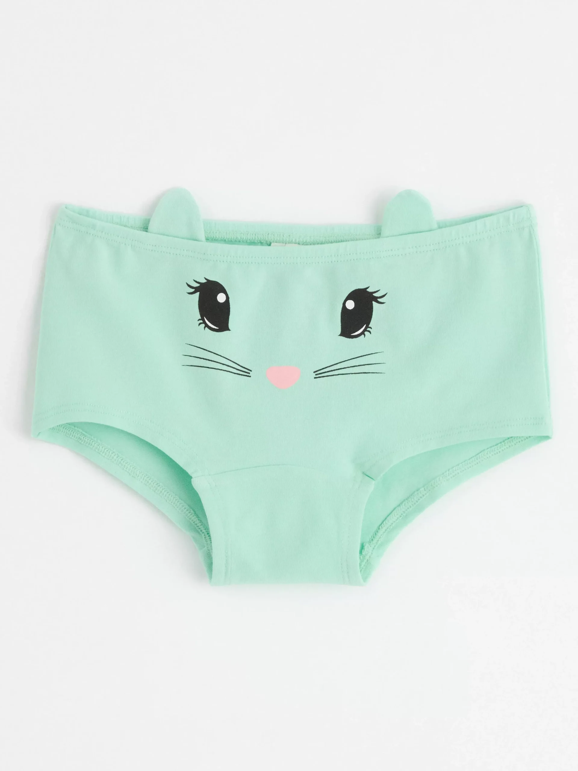 Underkläder>Lindex Trosa Med Djuransikte Och Oron Light Turquoise