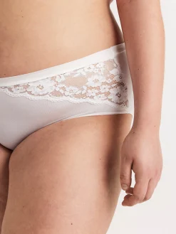 Trosor>Lindex Trosa Med Normalhog Midja Och Spets White