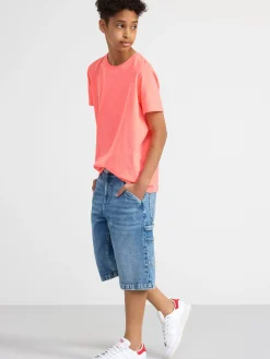Toppar & T-Shirts>Lindex T-Shirt Dk Neon Coral