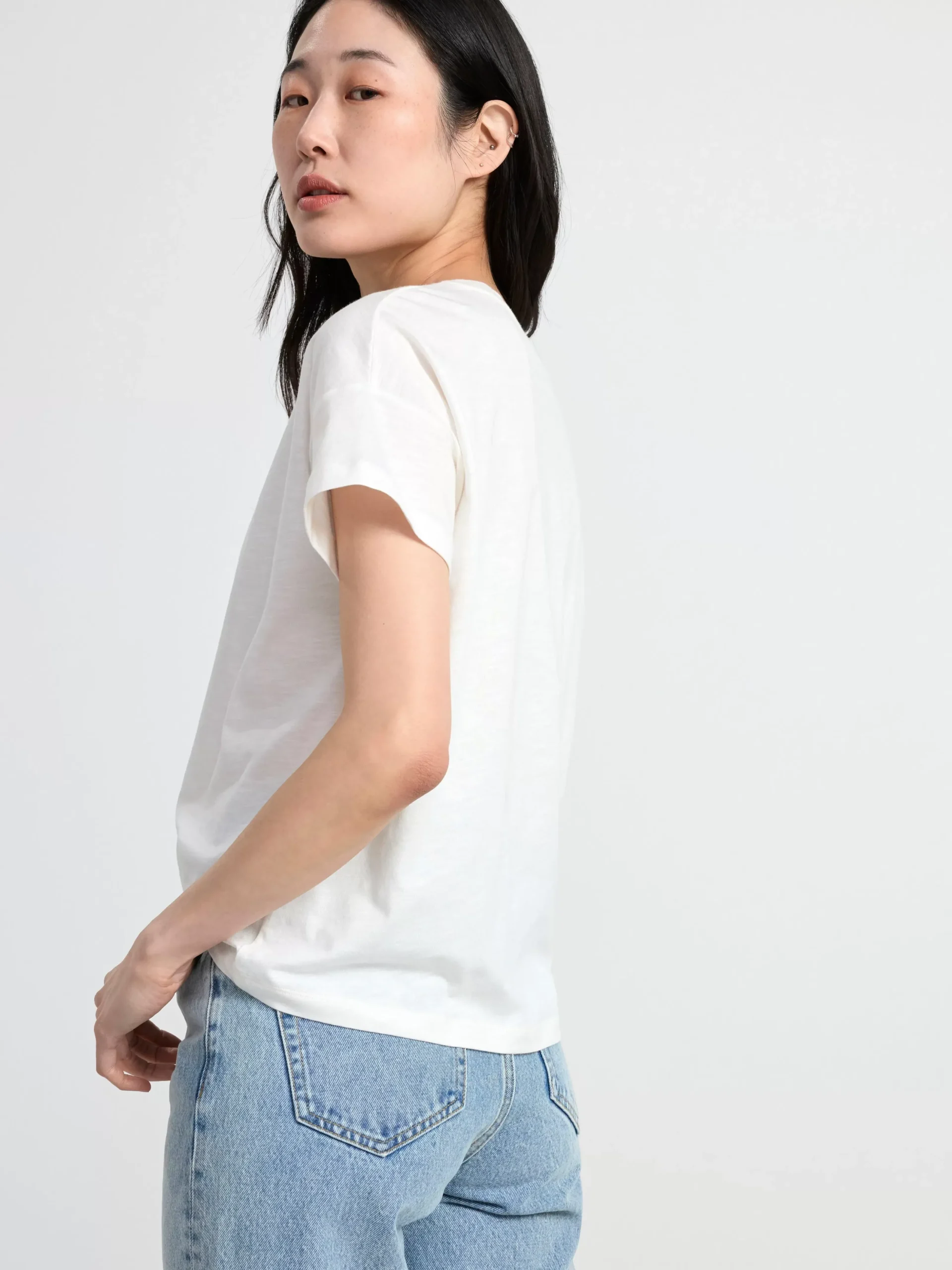 Toppar & T-Shirts>Lindex T-Shirt I Bomull White