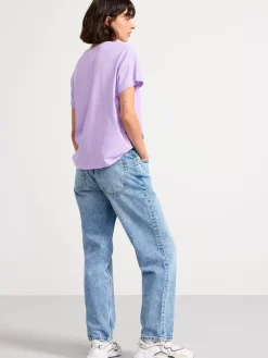 Toppar & T-Shirts>Lindex T-Shirt I Bomull Light Lilac
