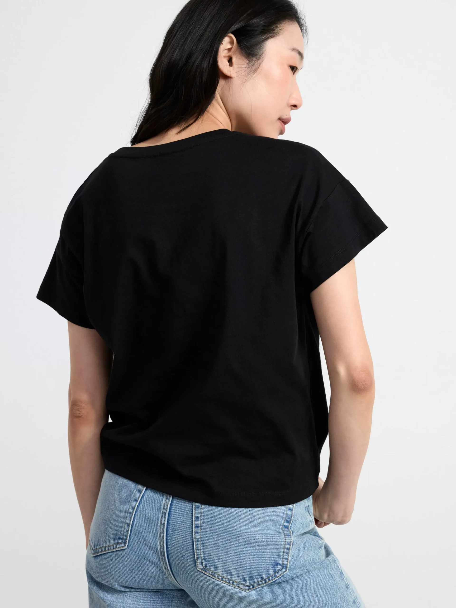 Toppar & T-Shirts>Lindex T-Shirt I Bomull Black