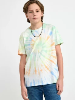Toppar & T-Shirts>Lindex T-Shirt Med Batikmonster Orange
