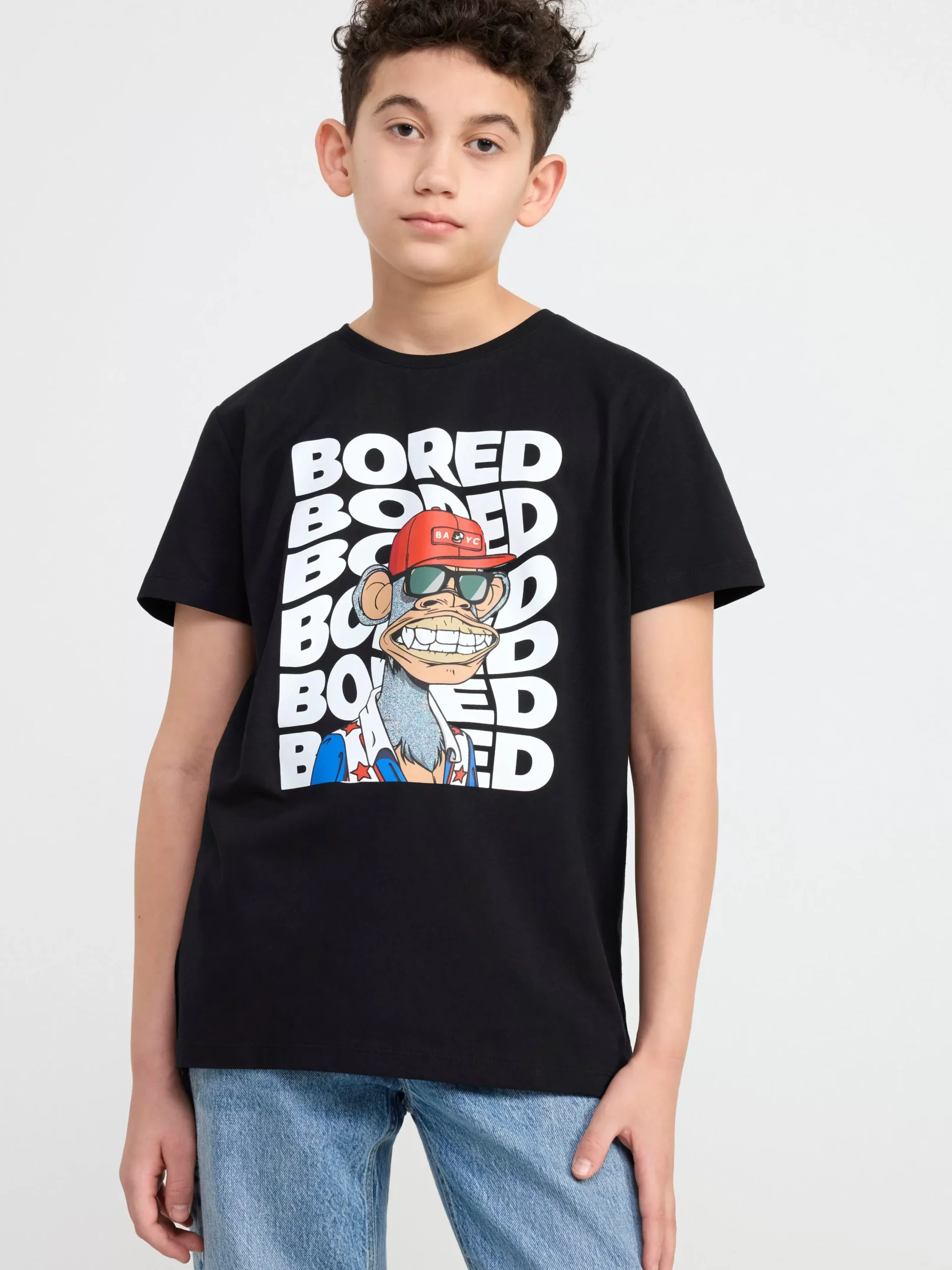 Toppar & T-Shirts>Lindex T-Shirt Med Bored Of Directors Black