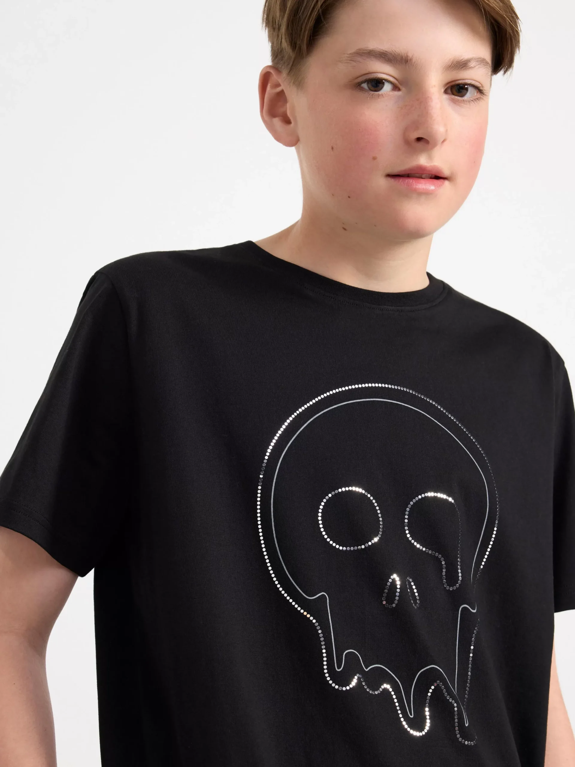 Toppar & T-Shirts>Lindex T-Shirt Med Dodskalle Black
