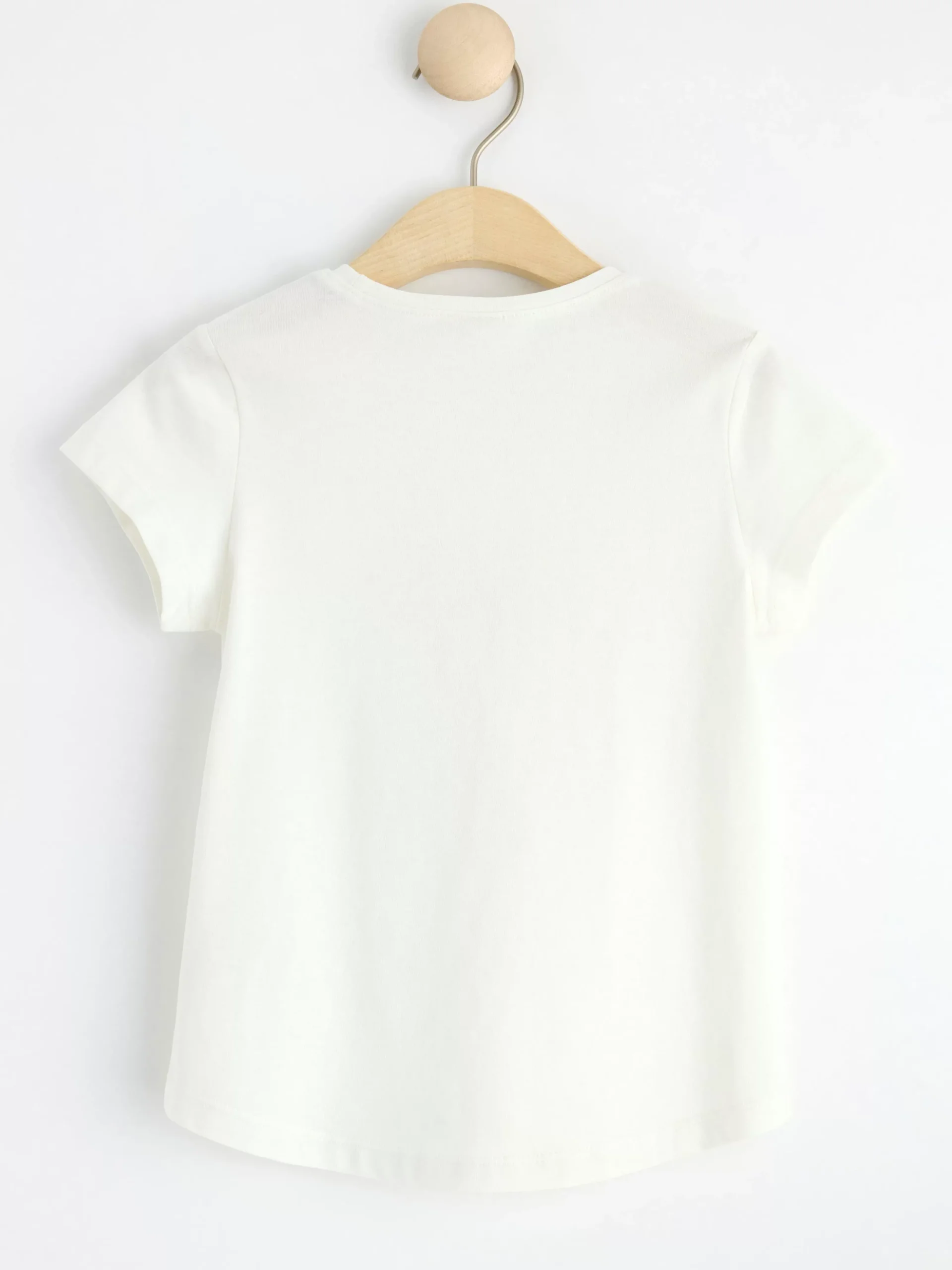 Toppar & T-Shirts>Lindex T-Shirt Med Fjarilar Light Dusty White